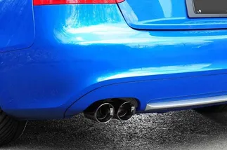 AWE Tuning Track Edition A5 Exhaust System - Quad 90mm Slash Cut Black Tips