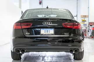 AWE Tuning Touring Edition Exhaust - Quad Outlet, Chrome Silver Tips For Audi C7.5 A7