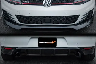 Aggressiv Carbon Fiber Front Lip and Rear Diffuser Package For MK7 GTI