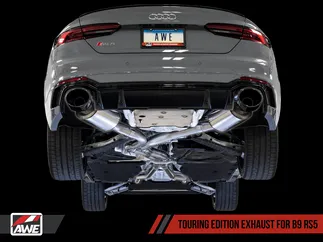 AWE Touring Edition Exhaust for Audi B9 RS 5 Coupe - Non-Resonated - Diamond Black RS