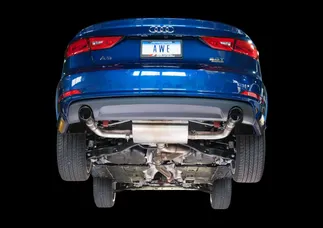 AWE Tuning Touring Edition Exhaust - Dual Outlet, Diamond Black 90 mm Tips For Audi A