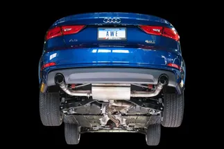 AWE Tuning Touring Edition Exhaust - Dual Outlet, Diamond Black 90 mm Tips For Audi A