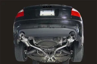 AWE Tuning Track Edition Exhaust - Diamond Black Tips For B6 A4 3.0L
