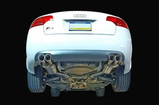 AWE Tuning Track Edition Exhaust - Diamond Black Tips For Audi B7 S4