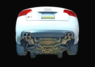 AWE Tuning Track Edition Exhaust - Diamond Black Tips For Audi B7 S4