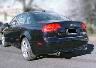 AWE Tuning Touring Edition Dual Tip Exhaust - Diamond Black Tips For Audi B7 A4 3.2L