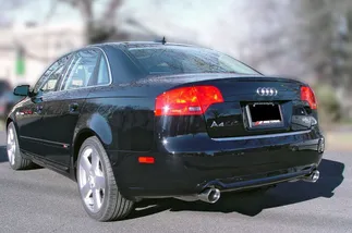 AWE Tuning Track Edition Dual Tip Exhaust - Diamond Black Tips For Audi B7 A4 3.2L