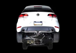 AWE Tuning GTI Performance Catback Exhaust System - Diamond Black Round Tips For Mk6