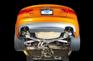 AWE Tuning Touring Edition Exhaust System - Diamond Black Tips (102mm) For Audi S5 3.