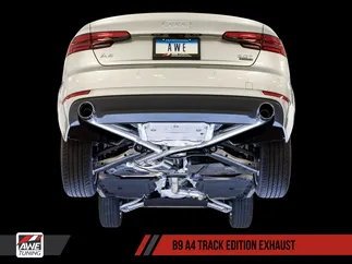 AWE Tuning Track Exhaust, Dual Outlet - Chrome Silver Tips For AWE Tuning B9 A4