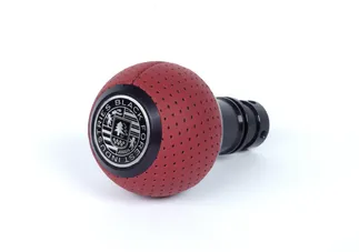 BFI Heavy Weight Shift Knob SCHWARZ - Magma Red Air Leather