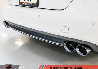 AWE Tuning Touring Edition Exhaust - Polished Silver Tips For Audi S6 4.0T