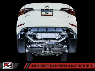 AWE Track Edition Non-Resonated Exhaust For VW MK7 Jetta GLI - Black Tips