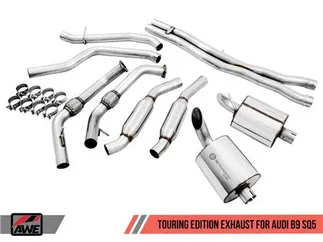 AWE Touring Edition Exhaust (Resonated) For Audi B9 SQ5 - No tips