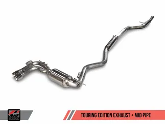 AWE Tuning Touring Edition Exhaust, Single Side - Diamond Black Tips (80mm) For BMW F