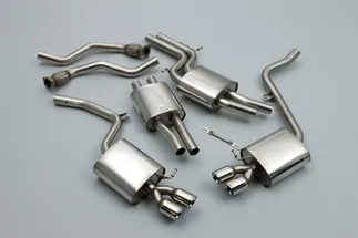 Milltek Resonated Catback Exhaust Black Tips For Audi B8 S4