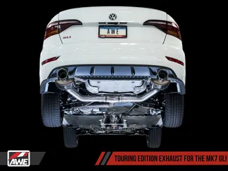 AWE Touring Edition Exhaust For VW MK7 Jetta GLI - Chrome Silver Tips