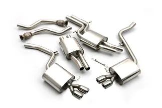 Milltek Resonated Catback Exhaust - (Polished Tips) For Audi B8 S4