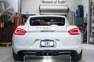 AWE Tuning Performance Exhaust System - With Diamond Black Tips For Porsche 981