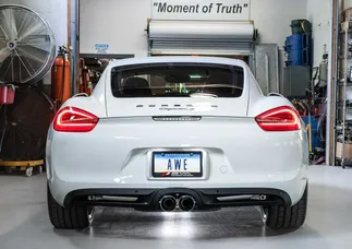 AWE Tuning Performance Exhaust System - With Diamond Black Tips For Porsche 981