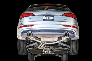 AWE Tuning Touring Edition Exhaust Dual Outlet, Diamond Black Tips For Q5 3.0T