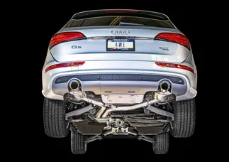 AWE Tuning Touring Edition Exhaust Dual Outlet, Diamond Black Tips For Q5 3.0T