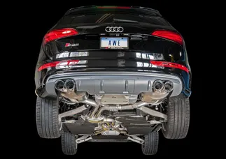 AWE Tuning SQ5 Touring Edition Exhaust Quad Outlet, Diamond Black Tips