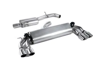 Milltek Resonated Catback Exhaust Valved (Polished Oval Tips) For Audi S3 2.0T