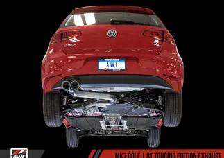AWE Tuning Touring Edition Exhaust with Diamond Black Tips (90mm) For VW MK7 Golf 1.8