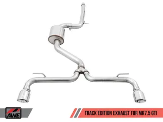 AWE Track Edition Exhaust For VW MK7.5 GTI - Diamond Black Tips