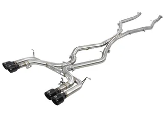 aFe MACH Force-XP 3-1/2 IN 304 SS Cat-Back Exhaust w/ Black Tip For BMW - 49-36342-B