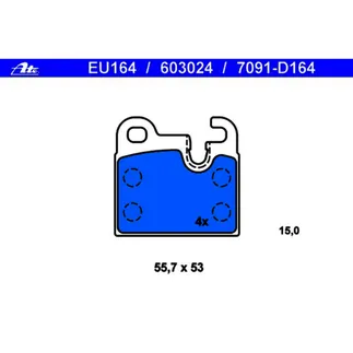 ATE Rear Disc Brake Pad Set - 34211159265