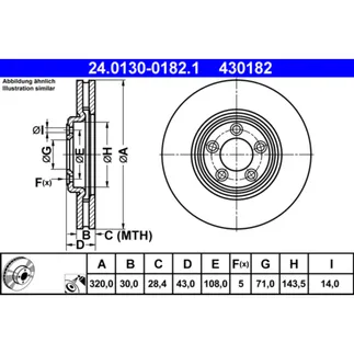 ATE Front Disc Brake Rotor - C2C8354