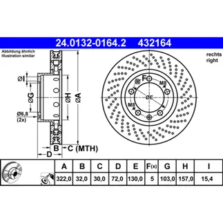 ATE Front Right Disc Brake Rotor - 99335104610