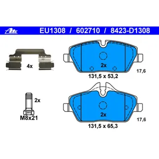 ATE Front Disc Brake Pad Set - 34116772892