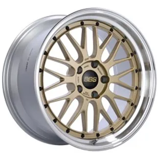 BBS LM Wheel 19x10 5x114.3 ET40 Gold Center Diamond Cut Lip 