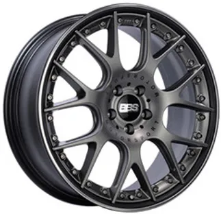 BBS CH-RII Wheel 21x11.5 5x120 ET36 Satin Platinum Black Lip w/MS Etching