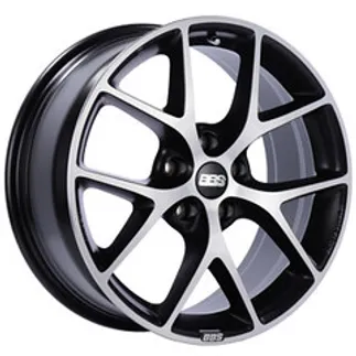 BBS SR Wheel 19x8.5 5x108 ET45 Satin Black Diamond Cut Face 