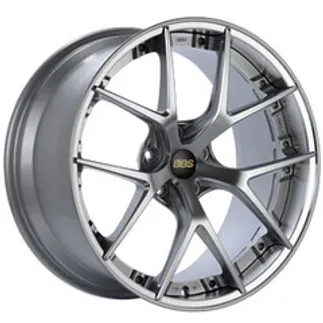 BBS RI-S Wheel 20x9 5x120 ET25 Diamond Silver Center Diamond Cut Lip