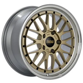 BBS LM Wheel 19x8.5 5x120 ET32 Diamond Gold Center Diamond Cut Lip
