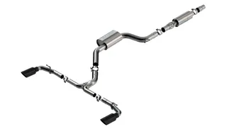 Borla 3in SS S-Type Cat-Back Exhaust For MK8 VW Golf GTI 2.0T – 4in Black Chrome Tips