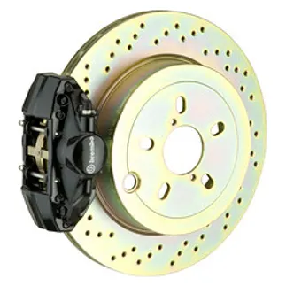 Brembo BMW Rear GT BBK 2 Piston Cast 2PC 294x19 1PC Rotor Drilled-Black - 2E4.4002A1