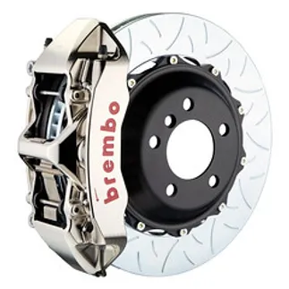 Brembo BMW Frnt GTR BBK 6Pist Billet 380x32 2PC Rtr Slotted Type-3- Nickel -1M3.9053A
