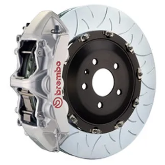Brembo Audi Frnt GT BBK 6 Pist Cast 380x34 2PC Rotor Slotted Type-3-Silver-1N3.9063A3
