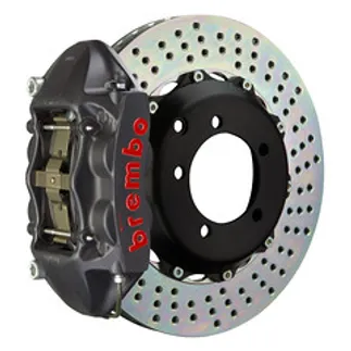 Brembo Audi Rear GTS BBK 4 Pist Cast 328x28 2PC Rotor Drilled-Black Hard-2P1.6007AS