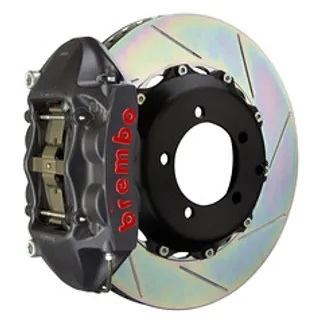 Brembo Audi Rear GTS BBK 4Pist Cast 328x28 2PC Rotor Slotted Type1-BLK HA- 2P2.6007AS