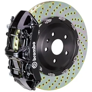 Brembo Audi Front GT BBK 6 Piston Cast 380x34 2PC Rotor Drilled-Black - 1N1.9043A1