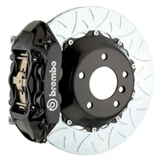 Brembo BMW Rear GT BBK 4 Pist Cast 345x28 2PC Rotor Slotted Type-3-Black-2P3.8005A1