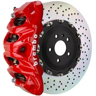 Brembo Audi Front GT BBK 8 Piston Cast 412x38 2PC Rotor Drilled-Red - 1Q1.9617A2
