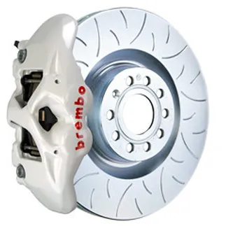 Brembo VW/Audi Frnt GT BBK 4Pist Cast 345x30 1PC Rotor Slotted Type3-White-1S5.8002A6